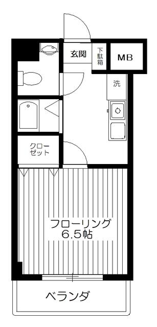 間取り図／約２３．３８㎡の１Ｋ