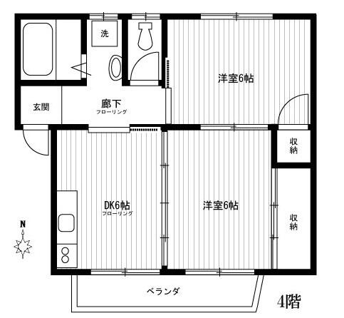 間取り図／敷地内駐車場あり、別契約、月額２００００円