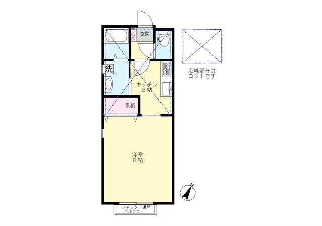 間取り図／～間取図～　専有面積３０㎡の１Ｋ＋ロフトの間取り！