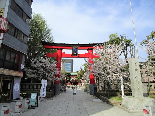 富岡八幡宮 (278m)