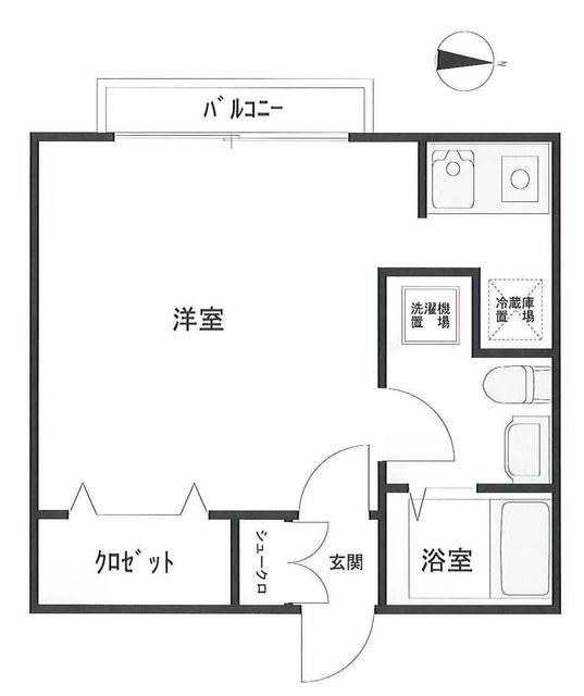 間取り図／区切れば１Ｋとしても使用可能！