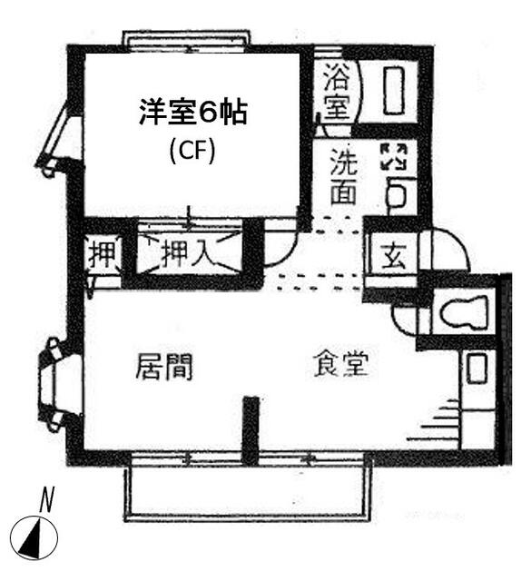 間取り図／※反転タイプ　　出窓は無し