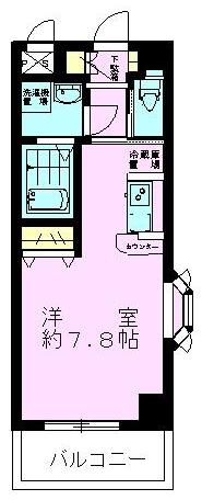 間取り図／東南角部屋出窓付