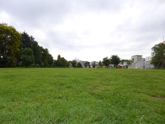 地域最大の大型防災公園　広大な芝生広場