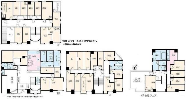 間取り図／シェアハウス全体間取り