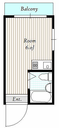 間取り図／６帖の洋室になります。
