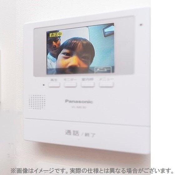 同仕様写真。ＴＶモニターインターホン。モニターでの確認で来客