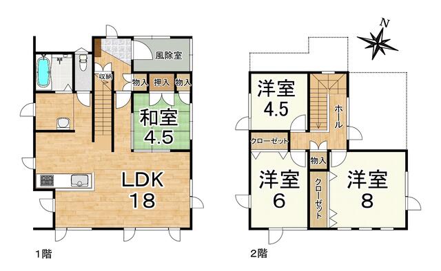 house for sale in 北広島市, Hokkaido | ¥16,300,000 | 4LDK | Akiyama house…