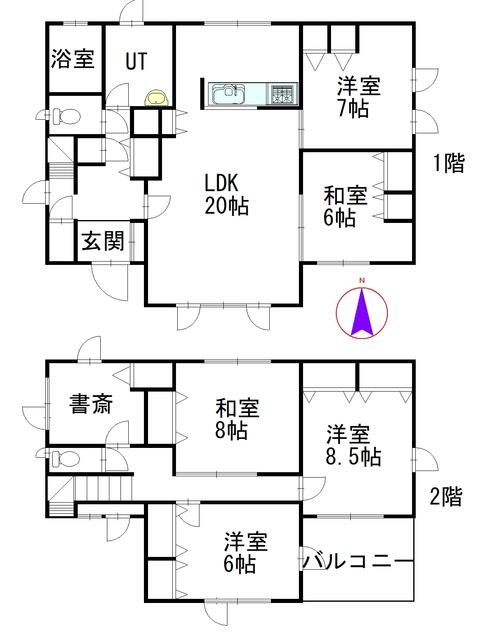 detached 北海道小樽市清水町 地図を見る