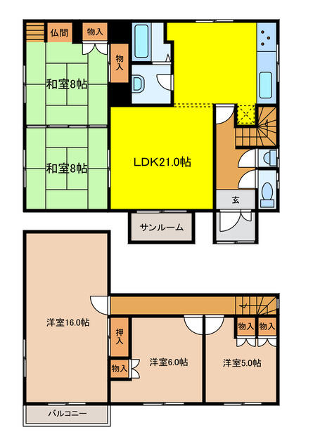 北海道千歳市の一戸建て | 2600万円 | 5LDK | 343.77m² | Akiyama house finder