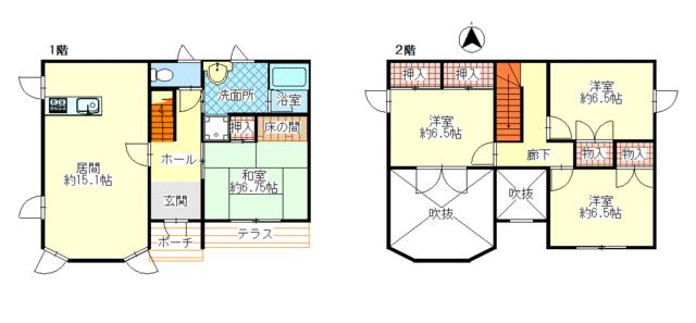 detached 北海道空知郡南幌町西町２丁目