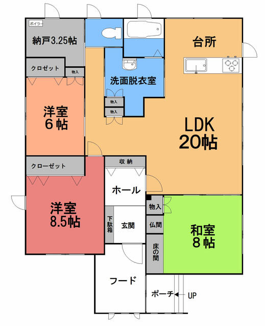 detached 北海道美唄市東八条南１丁目 地図を見る