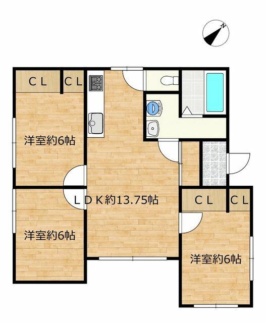 detached 北海道標津郡中標津町西十四条北８丁目 地図を見る