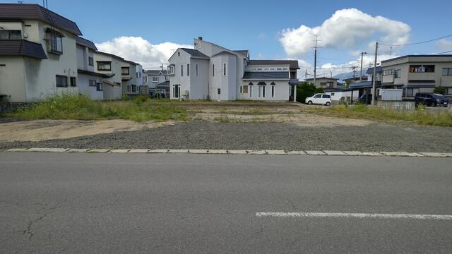 現地土地／東側前面道路から