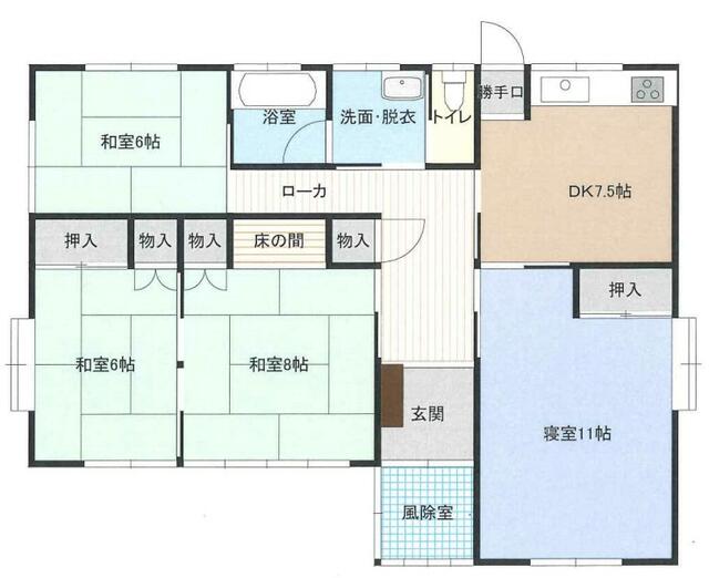 平屋建て　家庭菜園を楽しめます♪