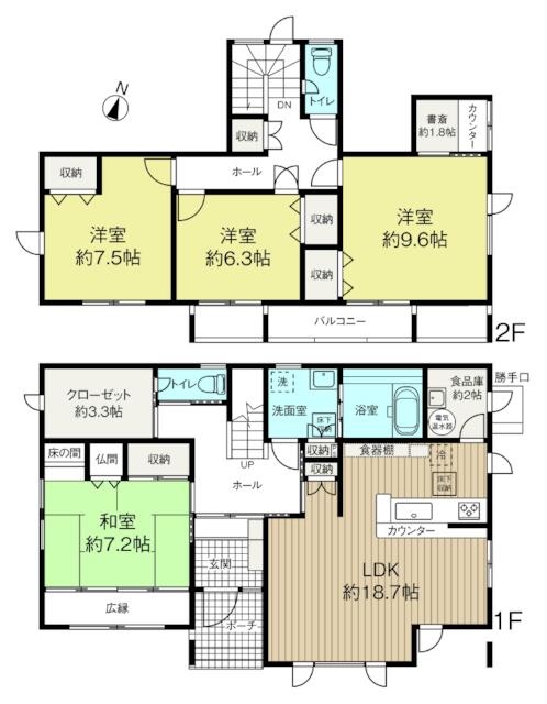 秋田県秋田市の一戸建て | 1980万円 | 4LDK | 237.26m² | Akiyama house finder