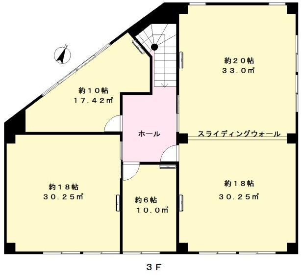 間取り図／１Ｆ９．２１㎡（階段ホール他）２Ｆ２０．１７㎡（トイレ、湯沸