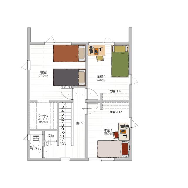 Ｂ区画　２Ｆ平面図イメージ