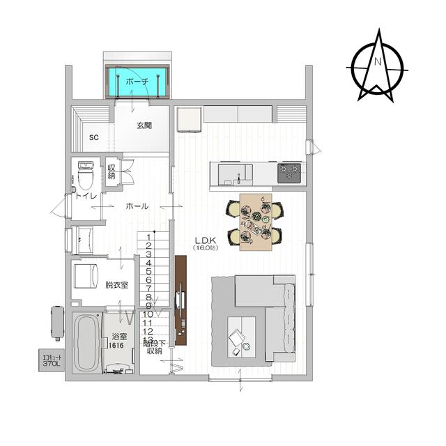 Ｂ区画　１Ｆ平面図イメージ