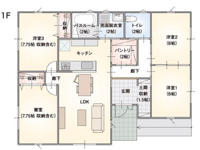 商品プラン「Ｈｉｒａｙａ（平屋）」間取り