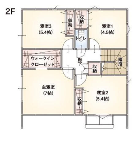 商品プラン「Ｐｌａｉｎ（プレイン）」２Ｆ間取り