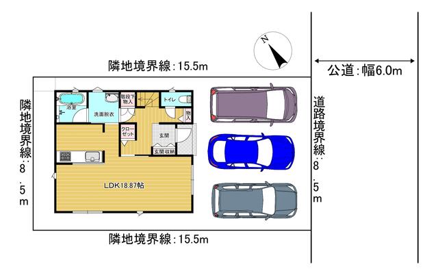 detached 宮城県柴田郡大河原町字新東 地図を見る