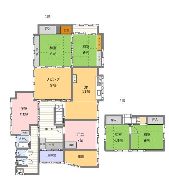 detached 秋田県北秋田市綴子字大堤道下 地図を見る