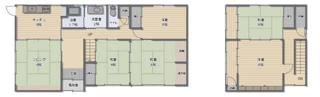 detached 秋田県北秋田市鷹巣字平崎上岱 地図を見る