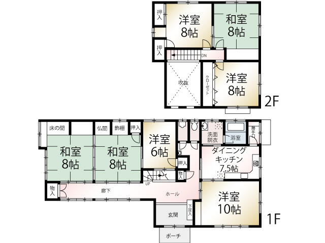 間取り図です。ホッと一息、心が安らぐ畳部屋のあるの住まい！お／撮影日2024-07-25