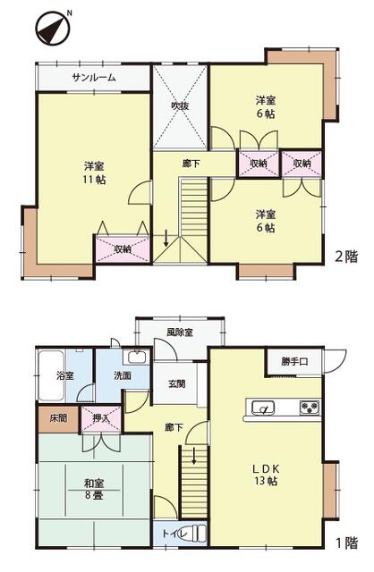 秋田県由利本荘市の一戸建て | 630万円 | 4LDK | 231.41m² | Akiyama house finder