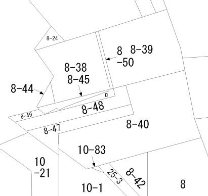 区画図／８－３９が宅地、８－４８は公衆用道路