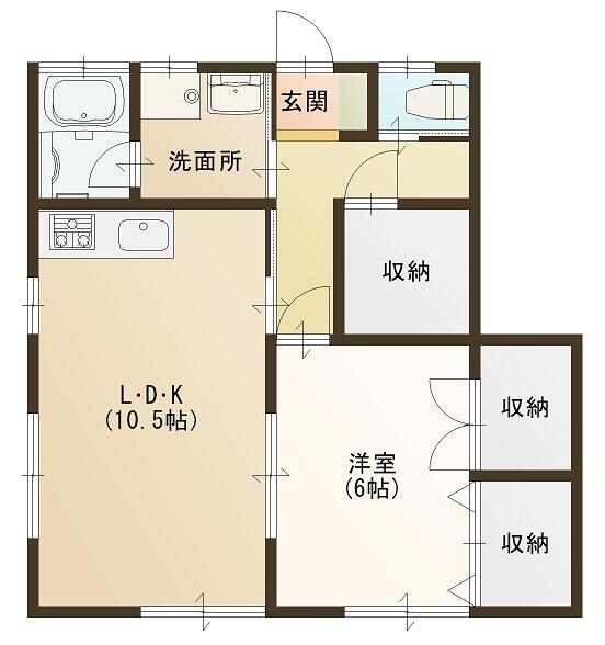 間取り図／１ＬＤＫタイプ