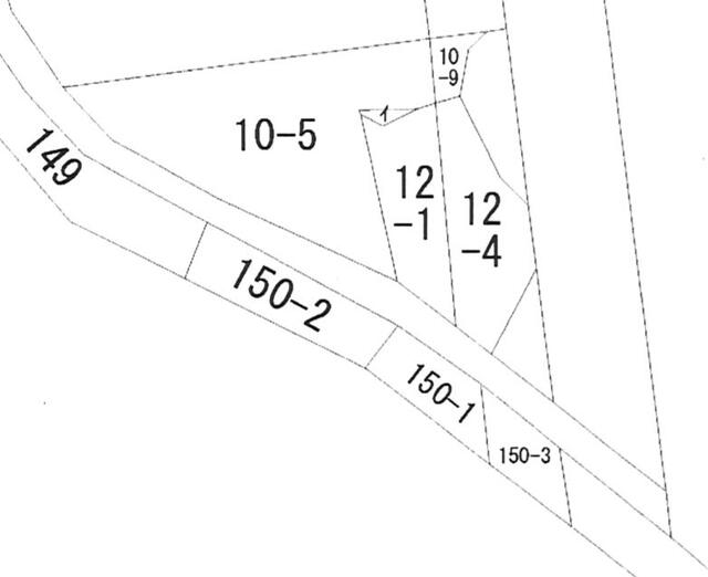 区画図／公図（西大鍬町１０－５、１５０－１、１５０－２、水路）