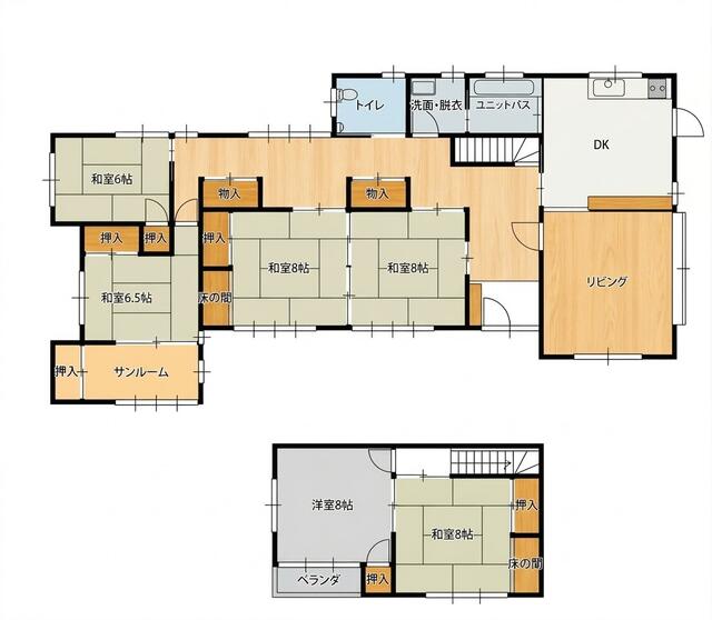 山形県東根市の一戸建て | 1500万円 | 6LDK | 497.98m² | Akiyama house finder