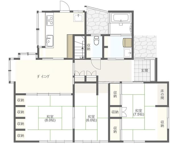 福島県福島市の一戸建て | 1280万円 | 5DK | 274.98m² | Akiyama house finder