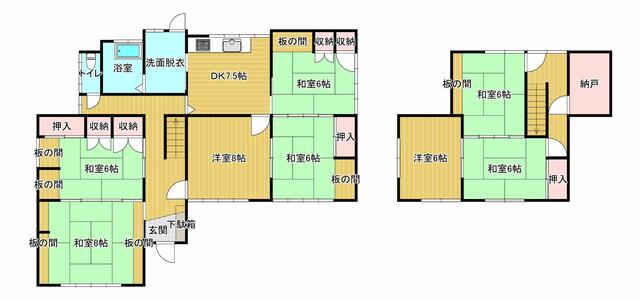 福島県二本松市の一戸建て | 890万円 | 8DK | 200.2m² | Akiyama house finder