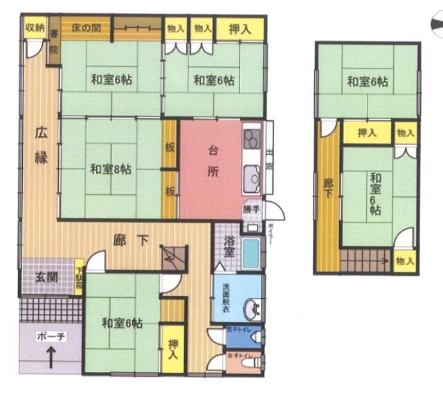 house for sale in 会津若松市, Fukushima | ¥5,800,000 | 6DK | Akiyama house…