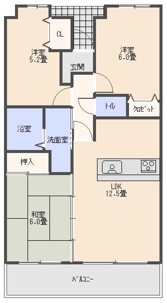 間取り図／南採光の11階、眺望通風良いです。