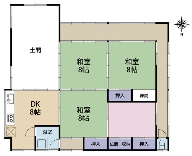detached 茨城県坂東市辺田