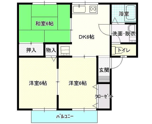 間取り図／３ＤＫ（和６　洋６　洋６　ＤＫ６）