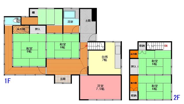 detached 茨城県笠間市下市原 地図を見る