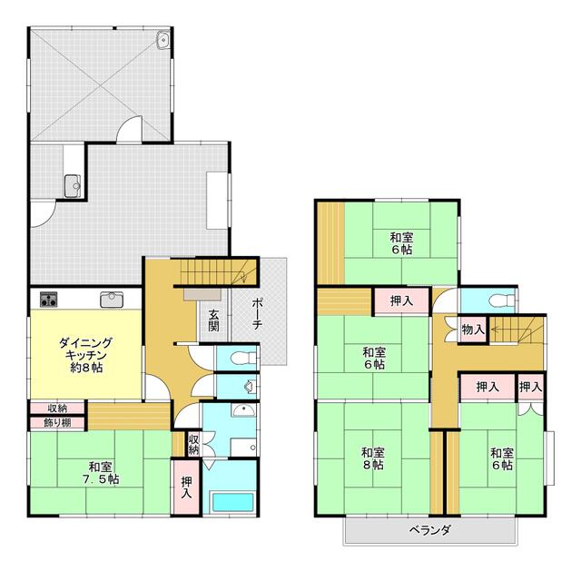 栃木県真岡市の一戸建て | 500万円 | 5DK | 183.67m² | Akiyama house finder