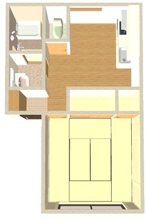 間取り図／台所広い和室８帖
