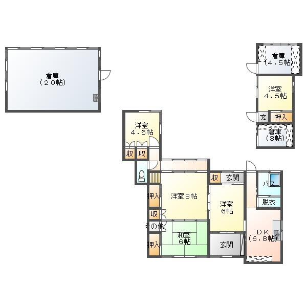 detached 群馬県吾妻郡東吾妻町大字本宿 地図を見る