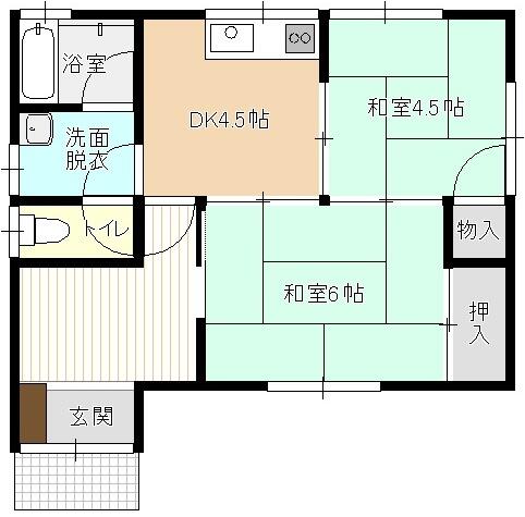 【ハトマークサイト】群馬県高崎市中室田町の 2K 中古一戸建