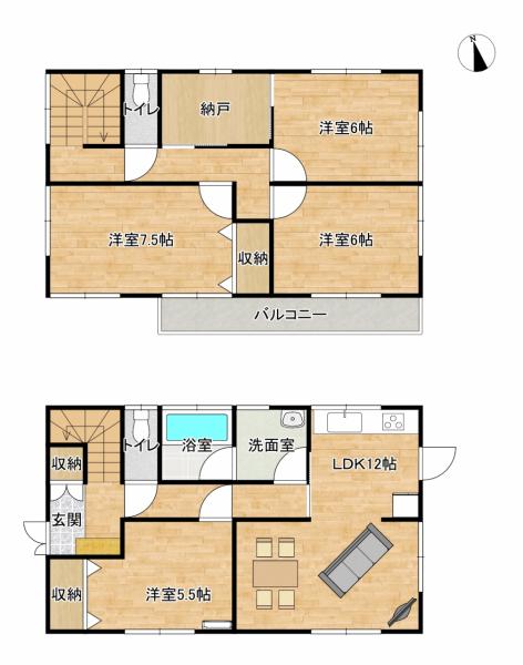detached 群馬県佐波郡玉村町大字上福島 地図を見る