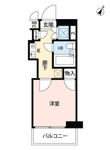 間取り図／壁芯：１６．０９㎡・１Ｋ