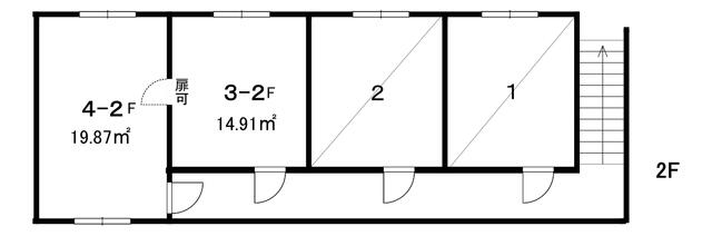 間取り図／３－１，３－２，４－１，４－２、４部屋の一括契約、１部屋のみ