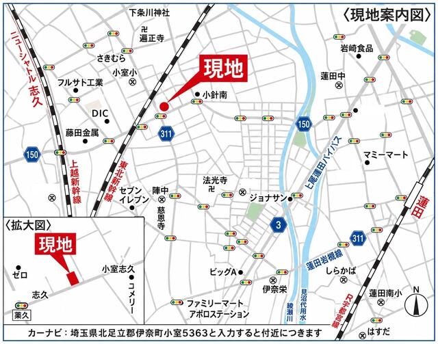 detached 埼玉県北足立郡伊奈町大字小室 地図を見る