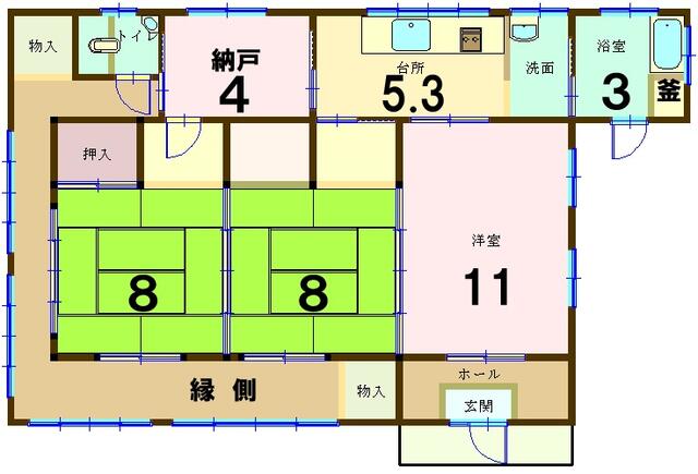 detached 千葉県大網白里市下ヶ傍示 地図を見る